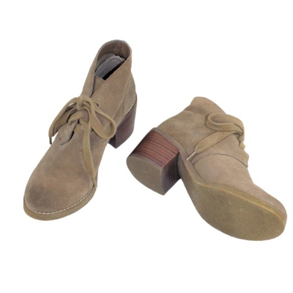 Sbicca Terrafina Vintage Collection Sandstone Suede Lace-Up Ankle Boot Size 6 - Picture 6 of 8